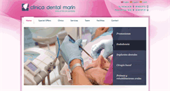 Desktop Screenshot of clinicadentalmarin.com